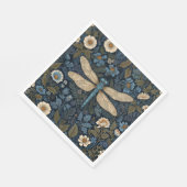 Blauwe libel vintage servet (Hoek)