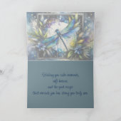 Blauwe Libel Waterverf Botanisch Kaart (Binnen)