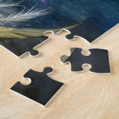 Blauwe Libel Waterverf Botanisch Legpuzzel (Zijkant)