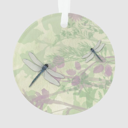 Blauwe libellen Acryl Ornament (achterkant)