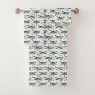 Blauwe Libellen Bad Handdoek