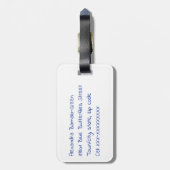 blauwe libellen - bagagelabel (Achterkant verticaal)