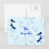 blauwe libellen briefkaart (Voorkant / Achterkant)