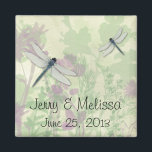 Blauwe libellen bruiloft gunst magneet<br><div class="desc">Deze Blue Dragonflies Wedding Favor Magnet heeft libellen op een digitale gelaagde achtergrond. Geweldig voor zomerbruiloften of libellen thema bruiloften.</div>