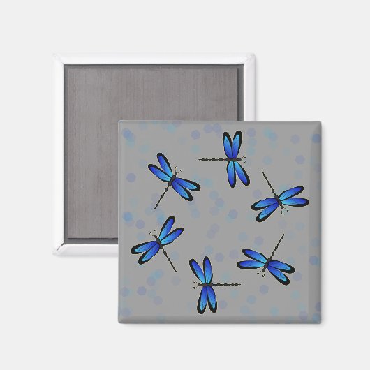 blauwe libellen II Magneet (Voorkant / Achterkant)