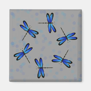 blauwe libellen II Magneet