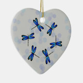 blauwe libellen keramisch ornament (Rechts)