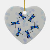 blauwe libellen keramisch ornament (Achterkant)