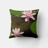 Blauwe libellen op een roze lotus kussen (Achterkant)