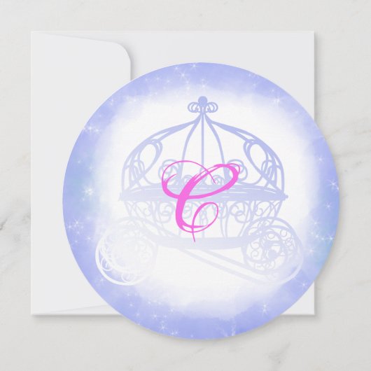 Blauwe libellen, Roze Quinceañera Uitnodiging (Achterkant)