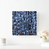 Blauwe Lichten Abstracte Wandklok (Huis)