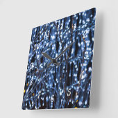 Blauwe Lichten Abstracte Wandklok (Hoek)