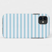 Blauwe lichtkleurenstrepen Vacation Summer Pastel Case-Mate iPhone Case (Achterkant (horizontaal))