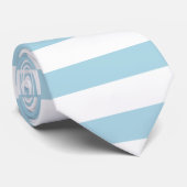 Blauwe lichtkleurenstrepen Vacation Summer Pastel Stropdas (Opgerold)