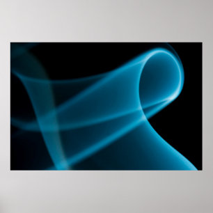 Blauwe lichtstraal poster