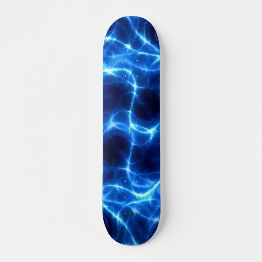 Blauwe lichtstralen persoonlijk skateboard (Voorkant)