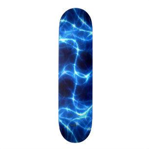 Blauwe lichtstralen persoonlijk skateboard