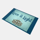 Blauwe liefde en licht deurmat (Schuin)