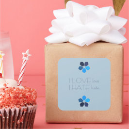 Blauwe liefde haat stickers