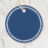 Blauwe liefde is zoete nautische bruiloft bedankjes labels (Achterkant)