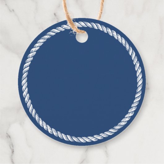 Blauwe liefde is zoete nautische bruiloft bedankjes labels (Achterkant)