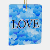 Blauwe liefde keramisch ornament (Rechts)