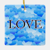 Blauwe liefde keramisch ornament (Voorkant)