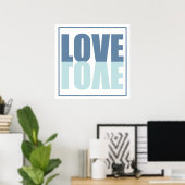 Blauwe liefde poster (Thuiskantoor)