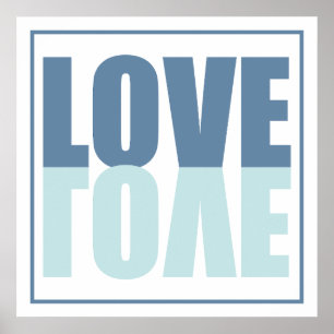 Blauwe liefde poster