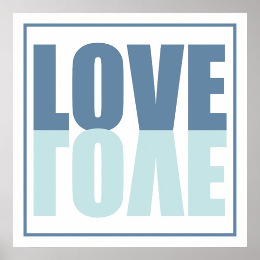 Blauwe liefde poster (Voorkant)