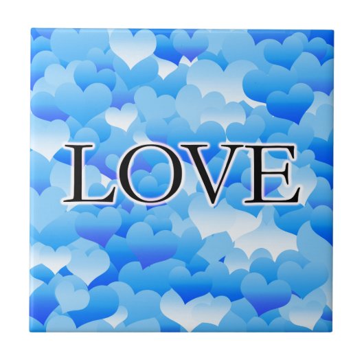 Blauwe liefde tegeltje (Voorkant)