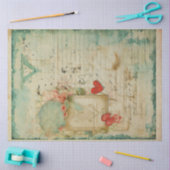 Blauwe Liefdesbrief  Ephemera No4 Tissuepapier (Craft)