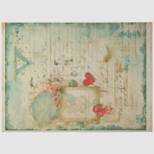 Blauwe Liefdesbrief  Ephemera No4 Tissuepapier