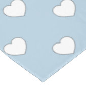 Blauwe liefdesharten tafelkleed (Gekanteld)