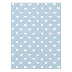 Blauwe liefdesharten tafelkleed