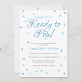 Blauwe Liefdeshartjes Klaar om Baby Jongen Te Krij Kaart (Voorkant)