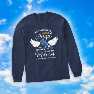 Blauwe liefste engel noemt me mama verlies van zoo Tri-Blend shirt