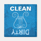 Blauwe Lier Achtergrond Magneet (Voorkant)