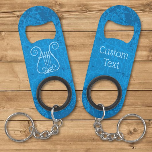 Blauwe Lier Achtergrond Mini Flessenopener