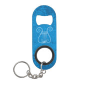 Blauwe Lier Achtergrond Mini Flessenopener (Voorkant)