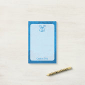 Blauwe Lier Achtergrond Post-it® Notes (Op bureau)