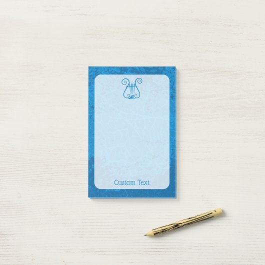 Blauwe Lier Achtergrond Post-it® Notes (Op bureau)