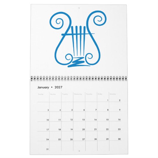 Blauwe Lier Kalender (Jan 2027)