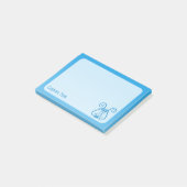 Blauwe Lier Post-it® Notes (Schuin)