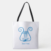 Blauwe Lier Tote Bag (Voorkant)