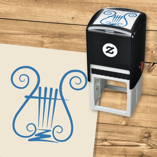 Blauwe Lier Zelfinktende Stempel