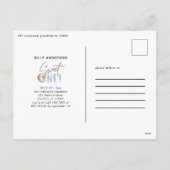 blauwe , lieve donut multi - fotovakantie feestdagenkaart (Achterkant)