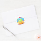 Blauwe lieveheersbeestje Cupcake Sticker (Envelop)