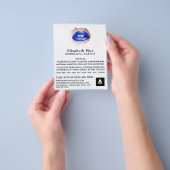 Blauwe liften, modellenbureau, modelagent flyer (Hand)