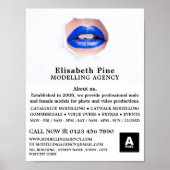Blauwe liften, modellenbureau, modelagent poster (Voorkant)